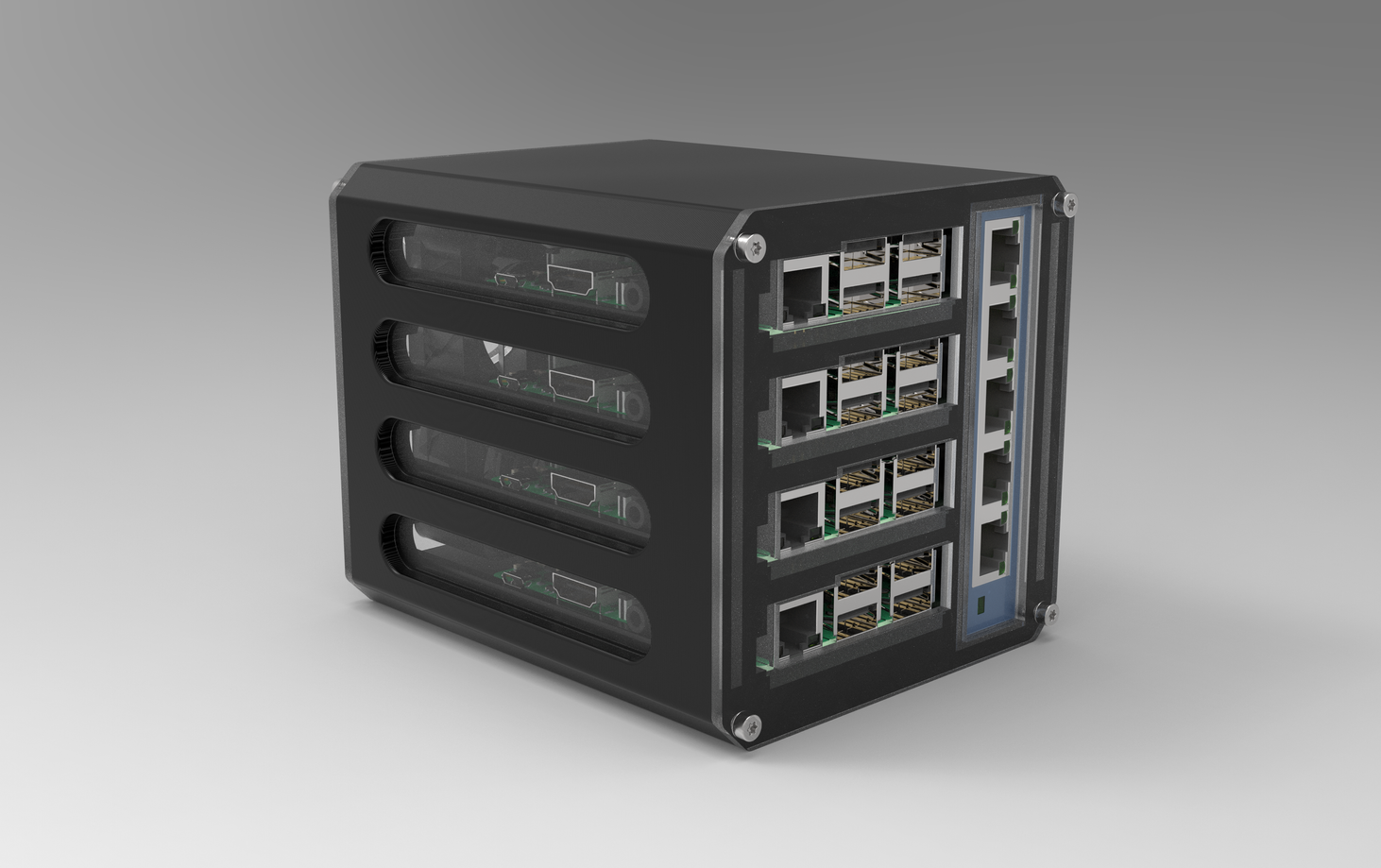 Single Part Raspberry Pi Compute Cluster